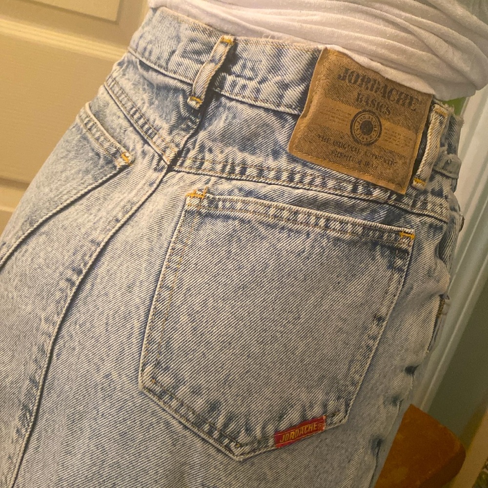 Vintage Blue JORDACHE Denim Jean Pencil Skirt - Picture 11 of 15